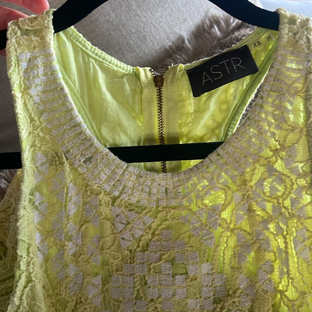 Astr Crochet Short Dress